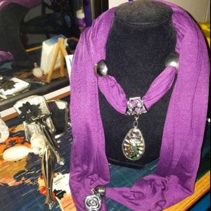 Purple dressy scarf/neck wrap